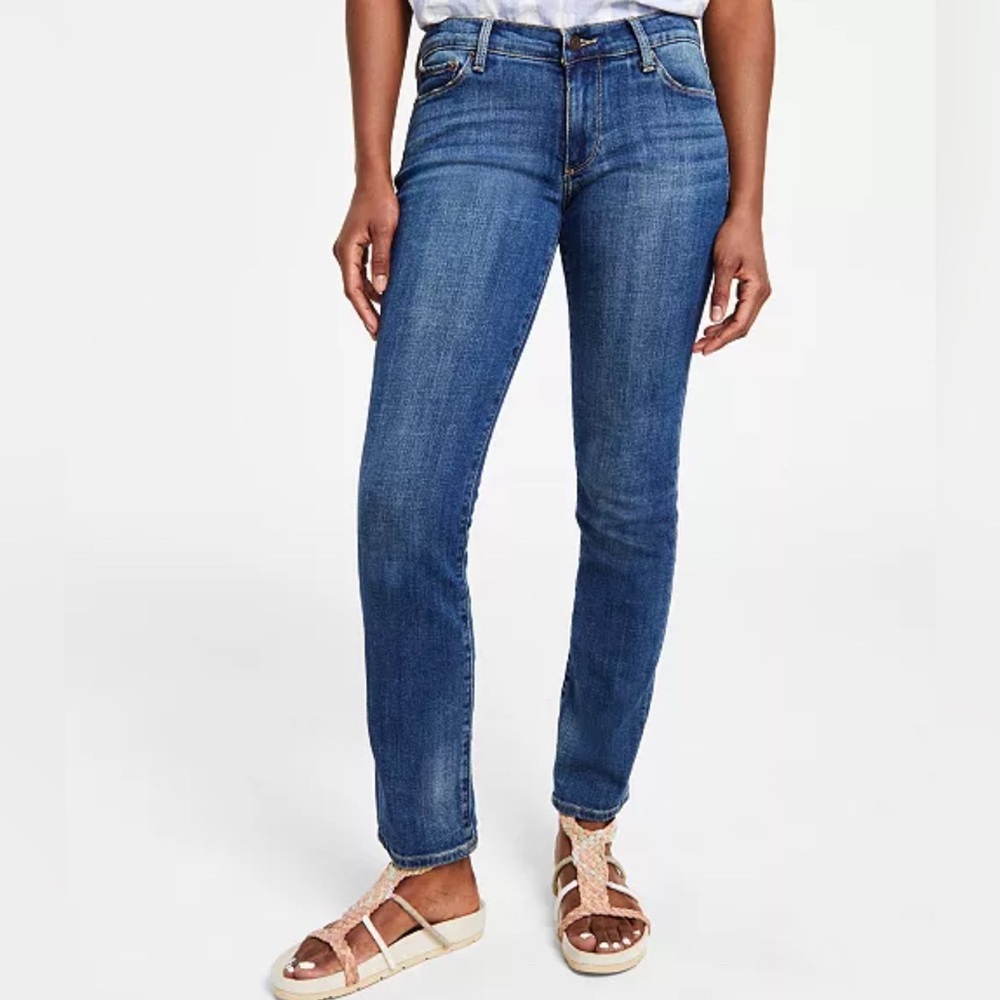 LUCKY BRAND Sweet Straight Mid Rise Medium Blue Wash Denim Ankle Jeans 26 2